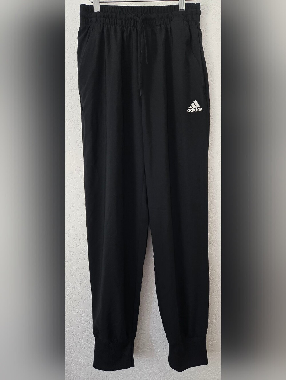 adidas Black Pants with White Logo Accent